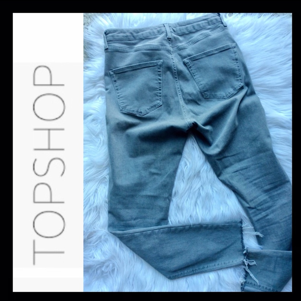 TOPSHOP Moto Grey Ripped Jamie Jeans - Picture 5 of 8